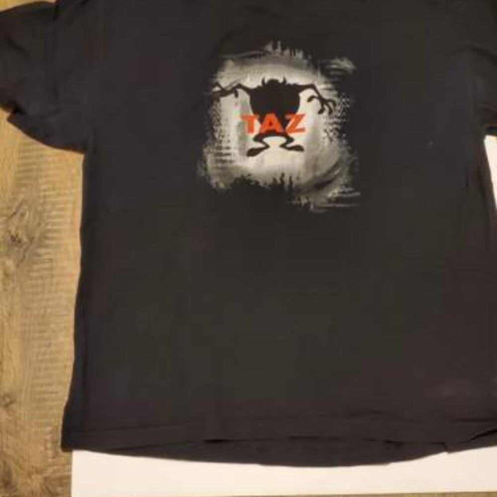 Looney Tunes Vintage 90s Taz (Tasmanian) Devil Black T-Shirt - Size 2XL